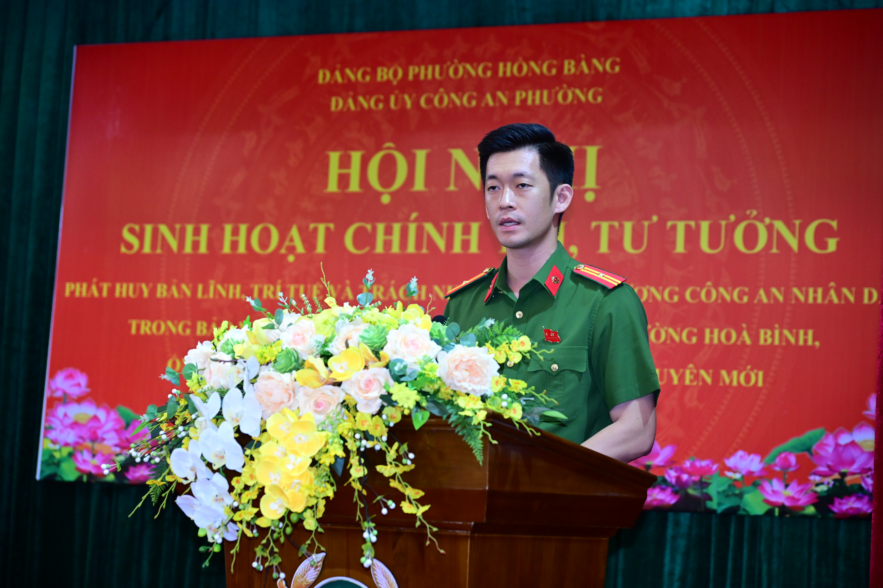 Đảng bộ Công an phường Hồng Bàng tổ chức sinh hoạt chính trị tư tưởng